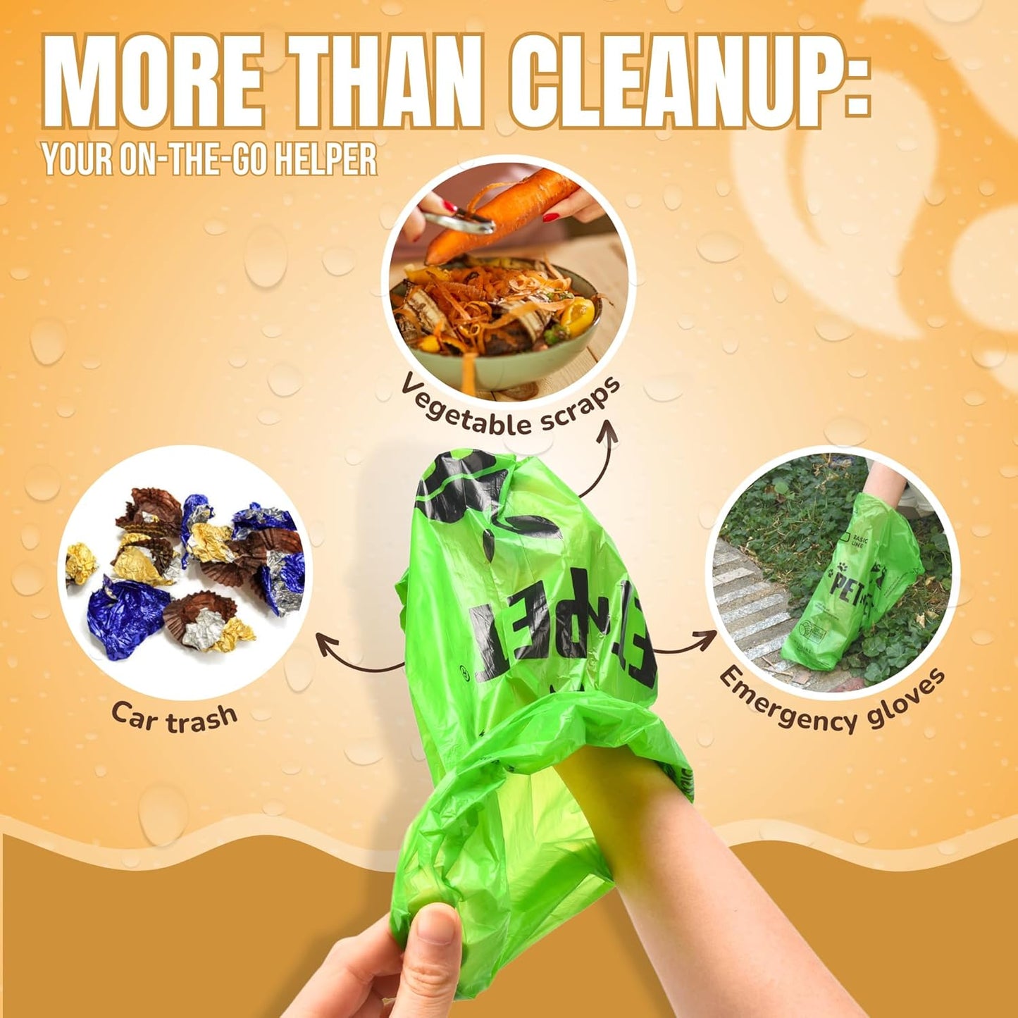 Pet N Pet 270 Counts Green Poop Bags for Dogs, 38% Plant Based & 62% PE Extra Thick Dog Poop Bags Rolls, 9" x 13", Unscented Dog Waste Bag, Pet Supplies for Dogs