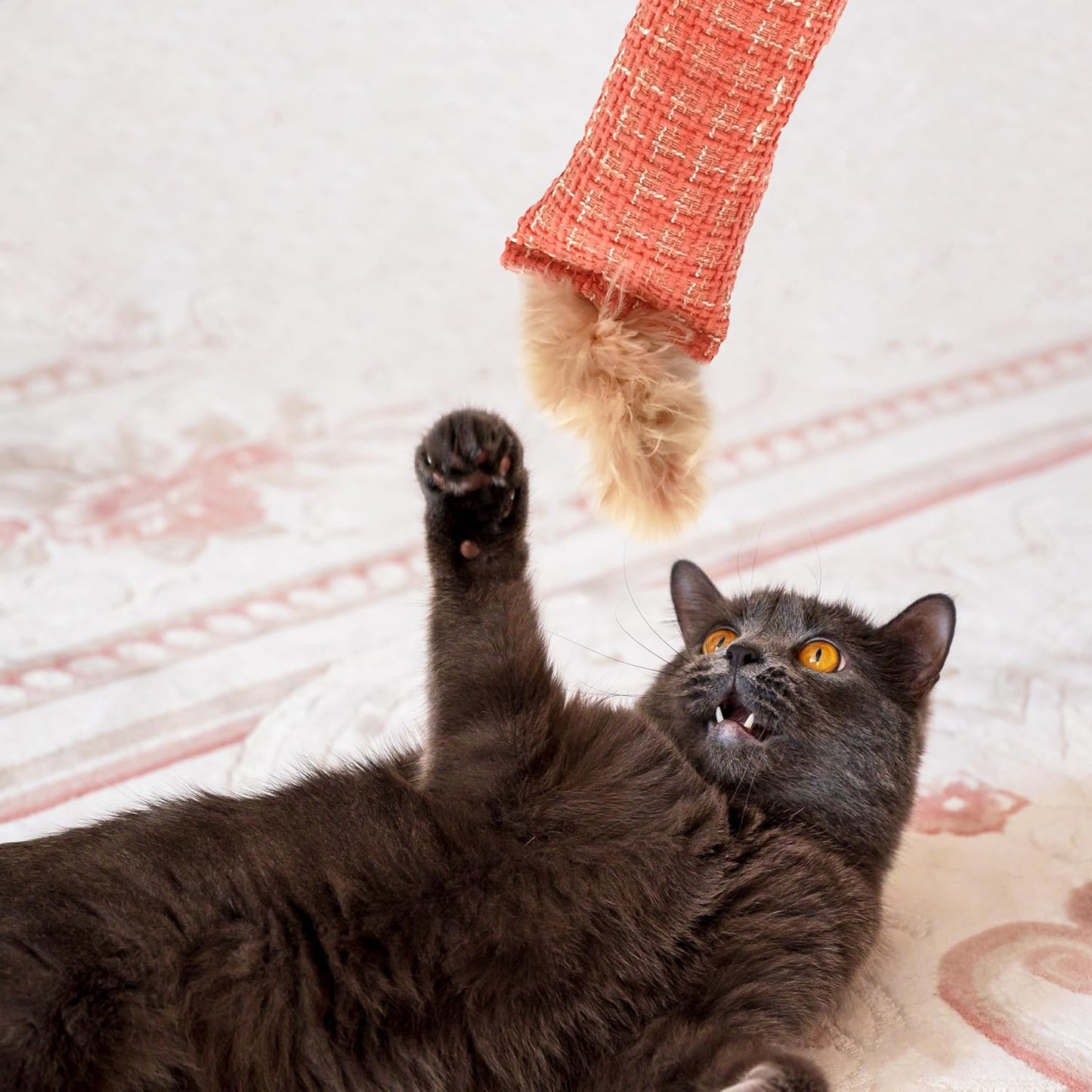 2 Pack Natural Interactive Catnip Cat Kicker Toys, Bite Resistant Chew Toy, Accessories for Indoor Cat (Twill Weave)