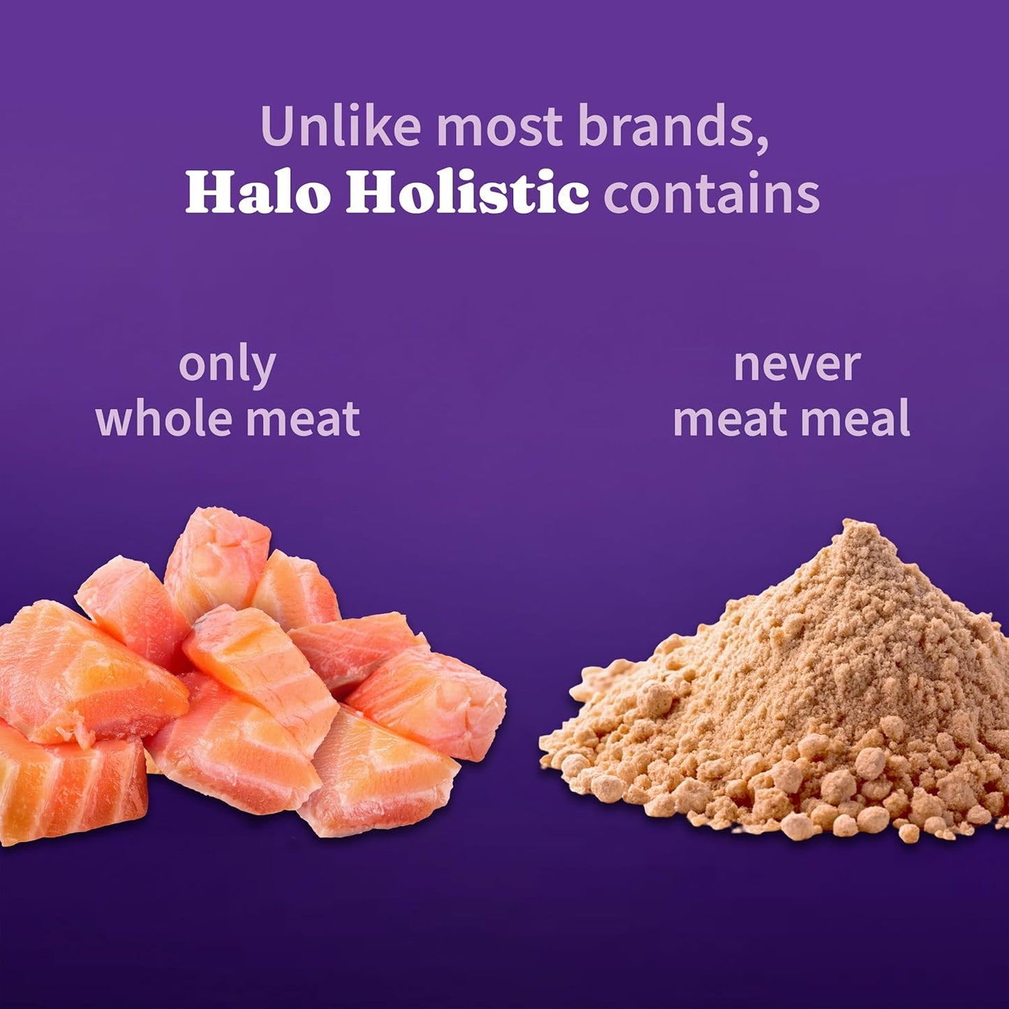 Halo Holistic Kitten Food, Wild Caught Salmon & Whitefish Recipe, Grain Free Dry Cat Food, Complete Digestive Health, 6 lb Bag