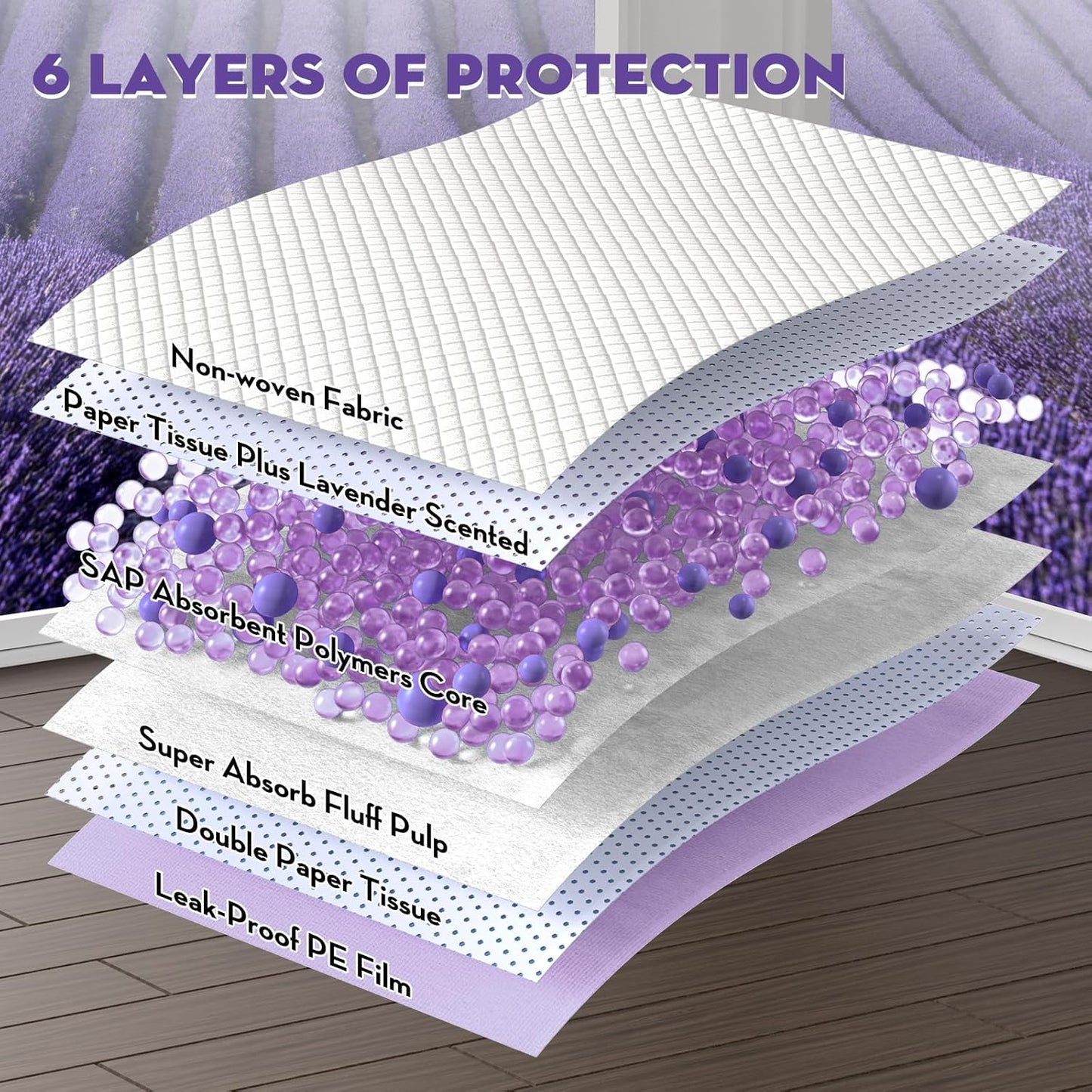 CROCI Dog Pads Extra Large 28x44in, Puppy Pads with Adhesive Tabs Super Absorbent Up to 12 Cups, Disposable (30 Counts)