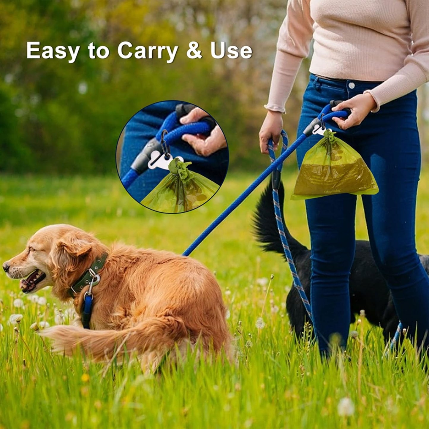 Dog Waste Bag Dispenser Pet Poop Bags Holder for Doggie Waste Bags Dispensers Soft Fabric Zipper Small Doggy Puppy Pouch for Leash Accessory Attachment with Carrier,2PCS Black
