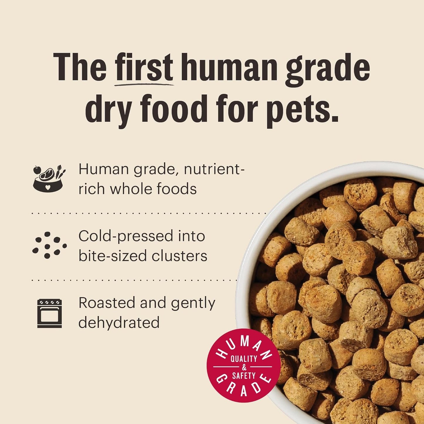 The Honest Kitchen Whole Food Clusters Grain Free Beef Dry Dog Food, 1 lb