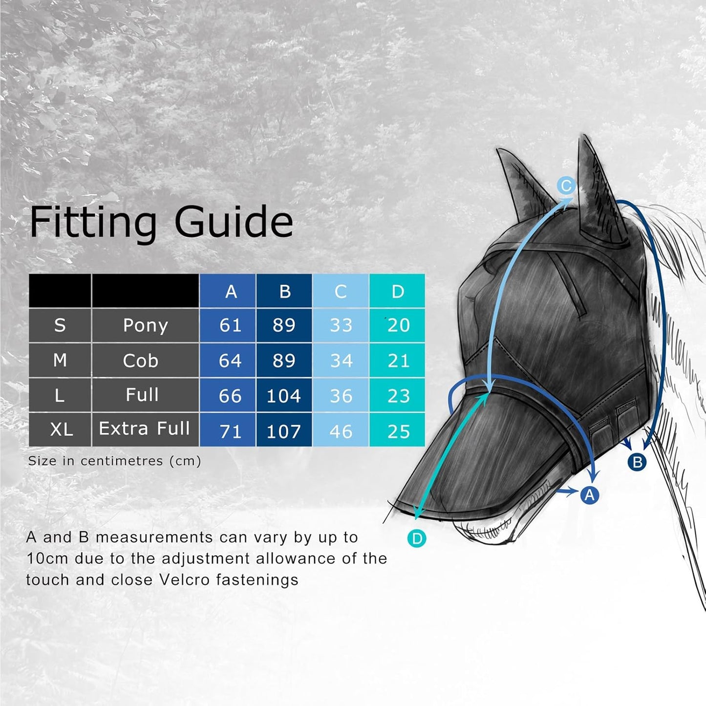 Harrison Howard CareMaster Horse Fly Mask Half Face with Ears Silver/Purple Retro Large Full Size