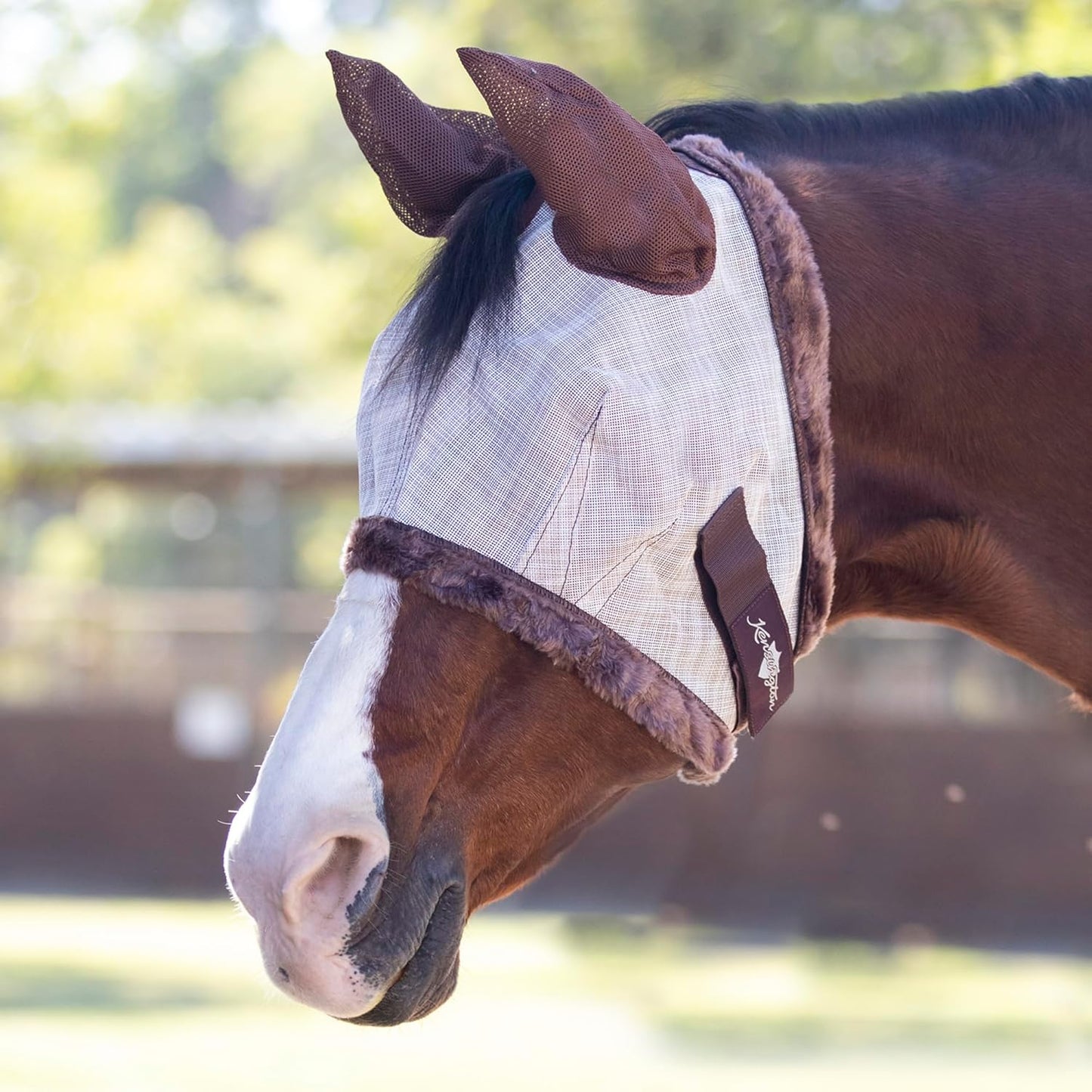 Kensington Signature Fly Mask w/Plush Fleece & Ears w/Forelock Hole Size