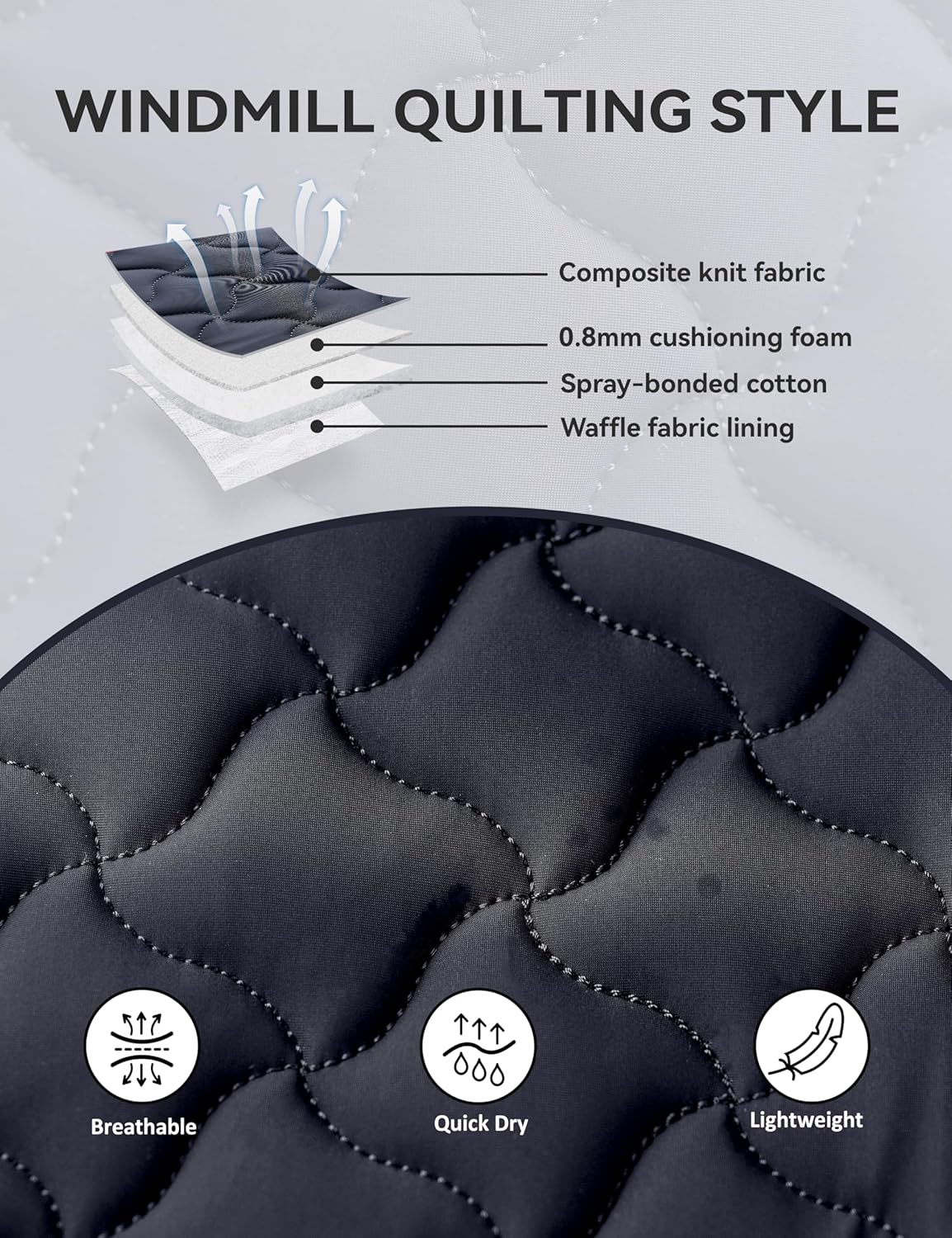 Close Contact Non-Slip Design Horse Riding Pad Moisture-Wicking Shock Absorbing English Saddle Pad for Horses