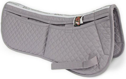 ECP Equine Comfort Products Adjustable Shock Absorbing Memory Foam Half Saddle Pad, Injury Prevention & Pressure Relief, Customizable Fit, Breathable for All Riding Styles