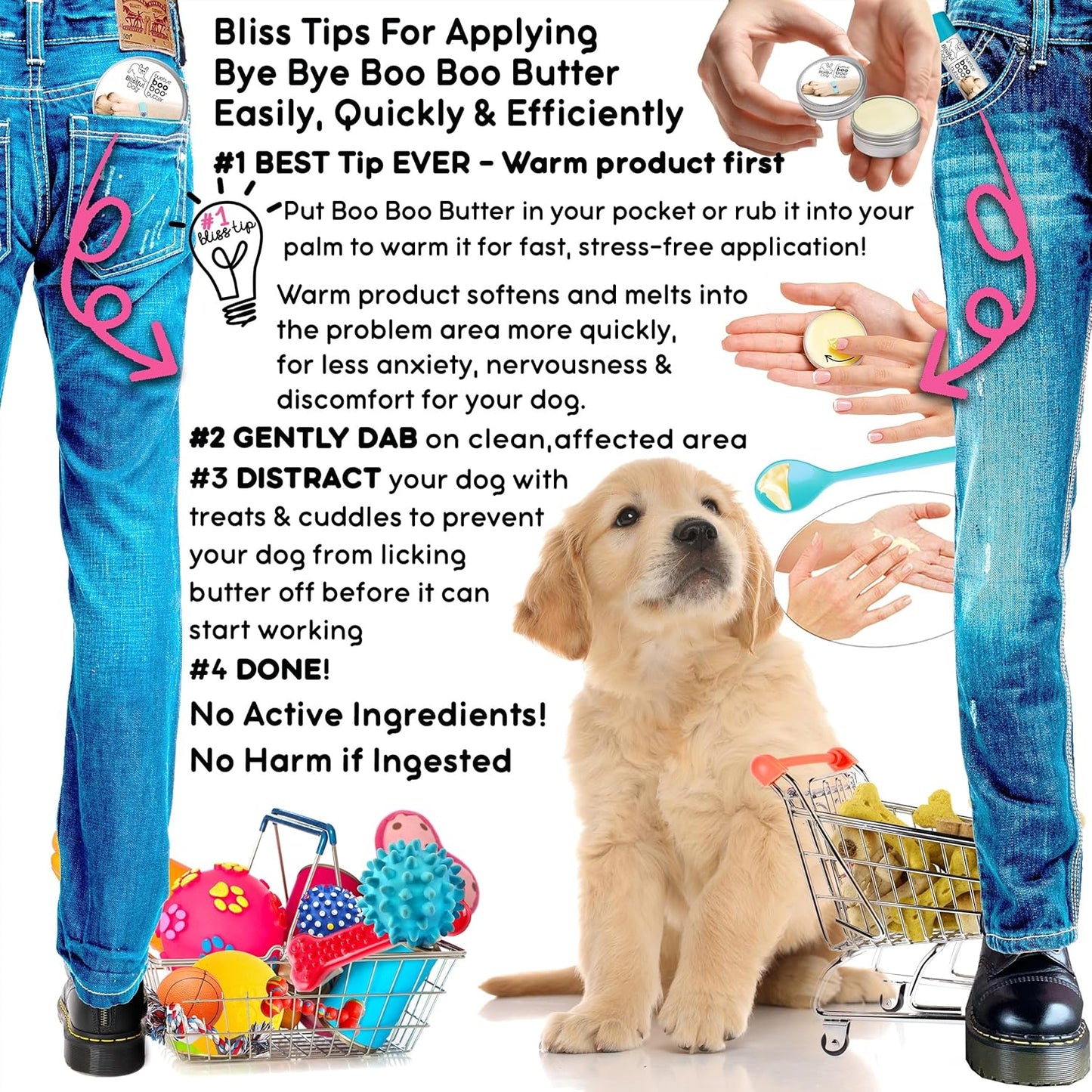 The Blissful Dog Staffordshire Pitbull Terrier Boo Boo Butter, 8-Ounce