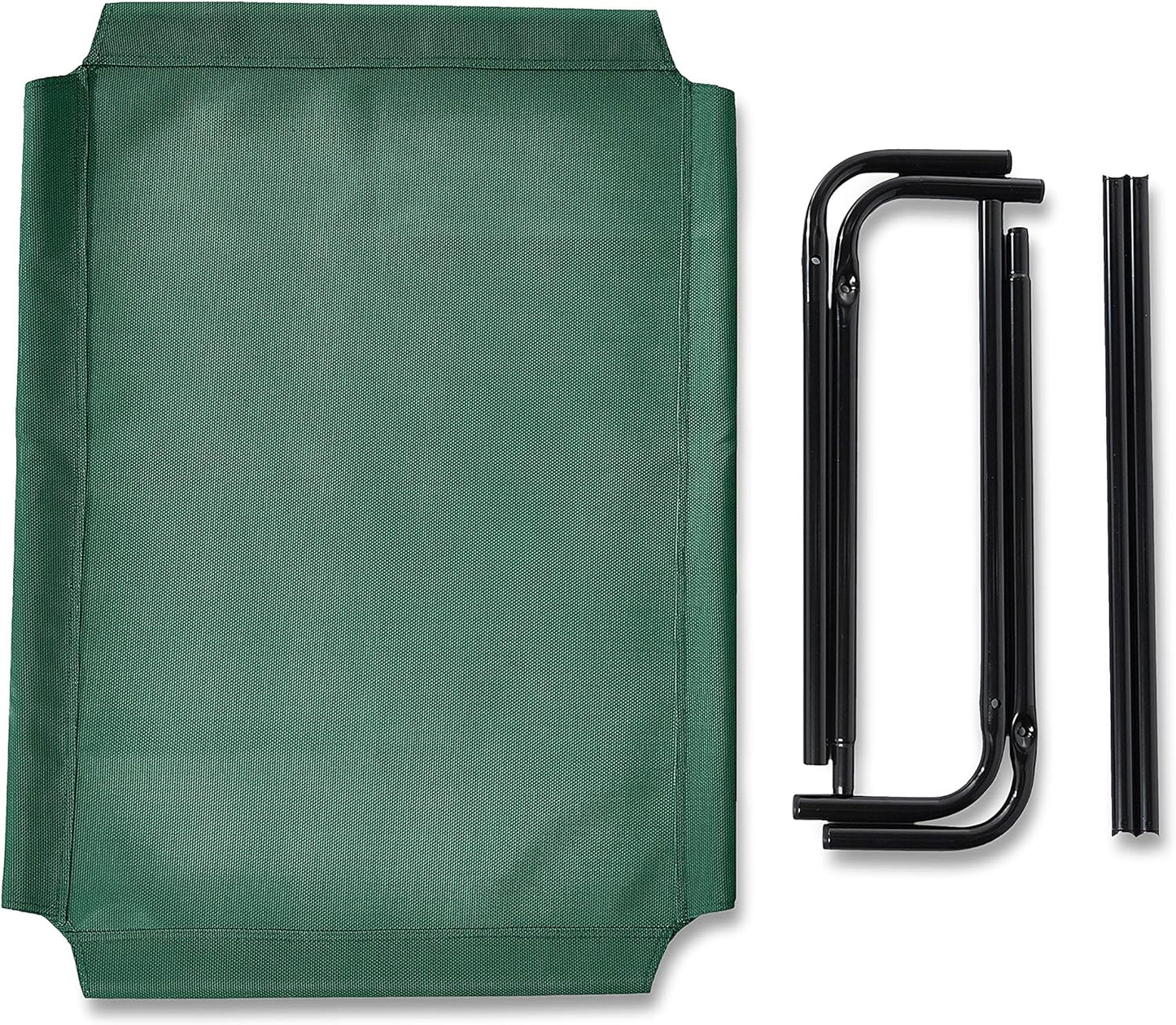 Amazon Basics Cooling Breathable Elevated Dog Bed with Metal Frame for Medium Dogs, 43 x 26 x 7.5 Inch, Green