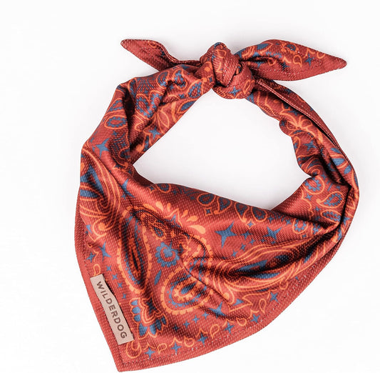 Wilderdog Dog Bandana with Lightweight Quick Drying Poly-Blend Mesh Material in Rodeo