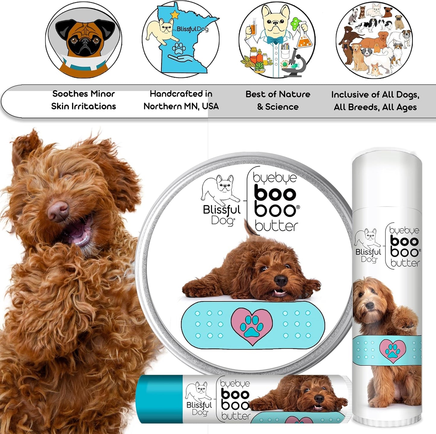 The Blissful Dog Labradoodle Boo Butter, 8 oz