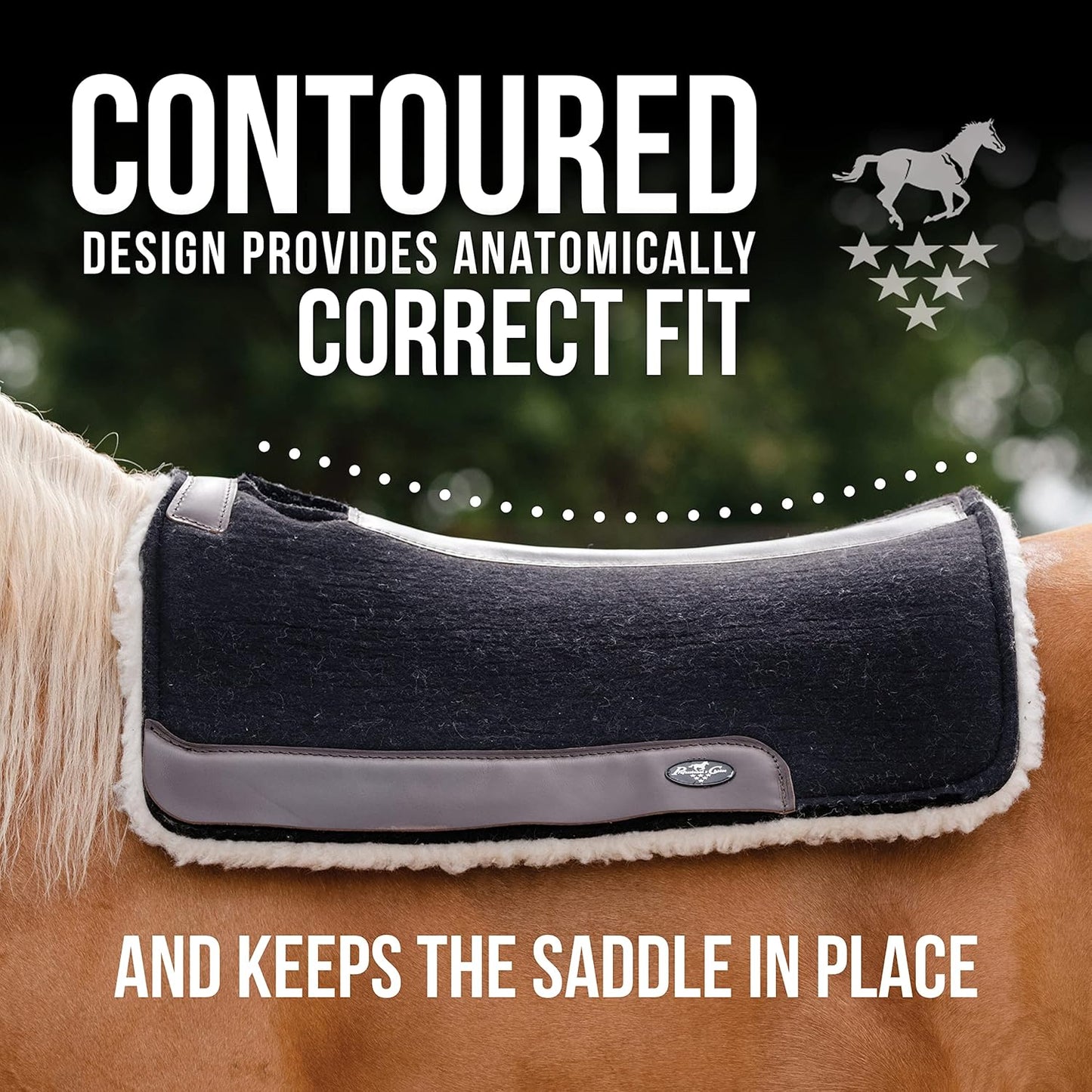 Professional's Choice 100% Steam-Pressed Wool Felt Saddle pad