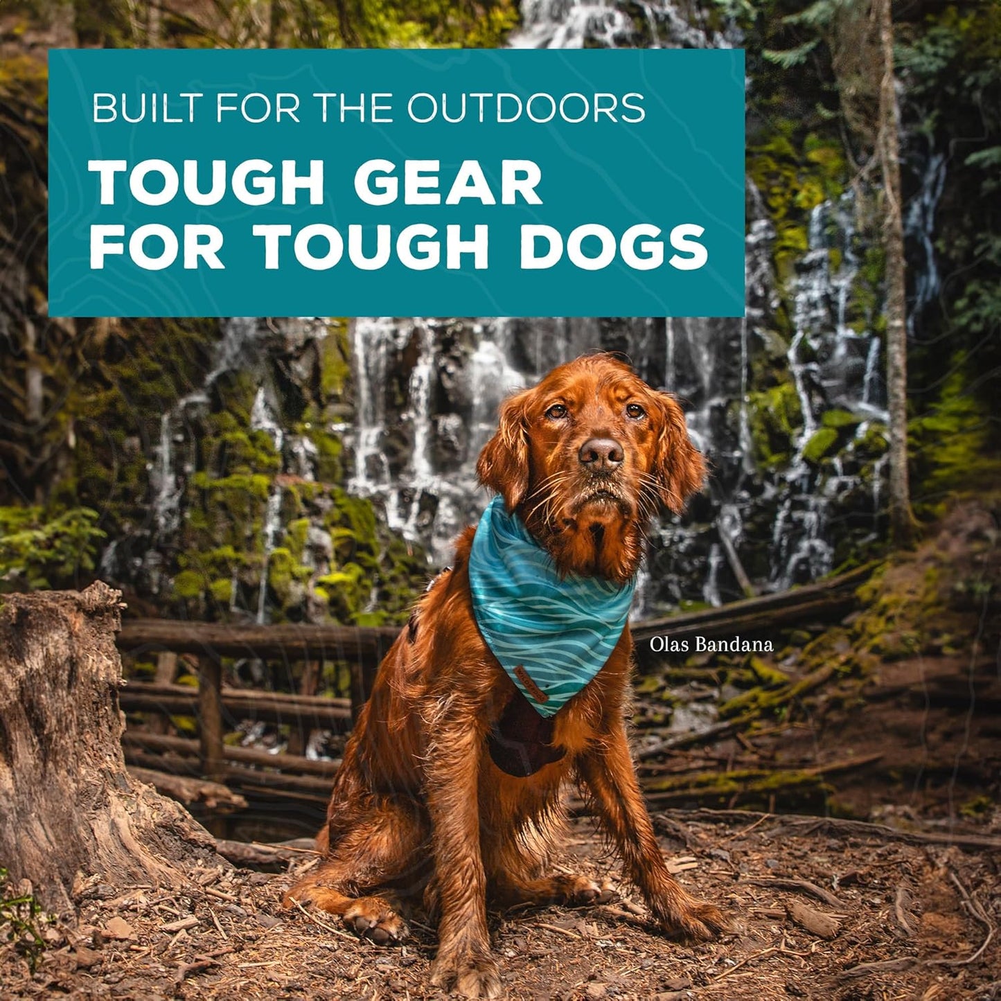 Wilderdog Dog Bandana with Lightweight Quick Drying Poly-Blend Mesh Material in Autumn Air