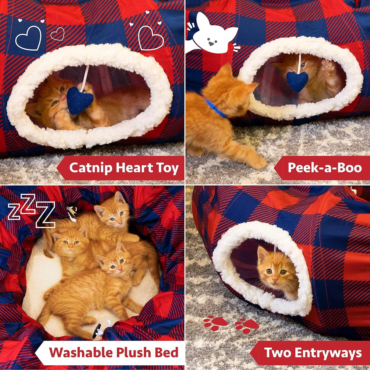 Plaid Tunnel Bed